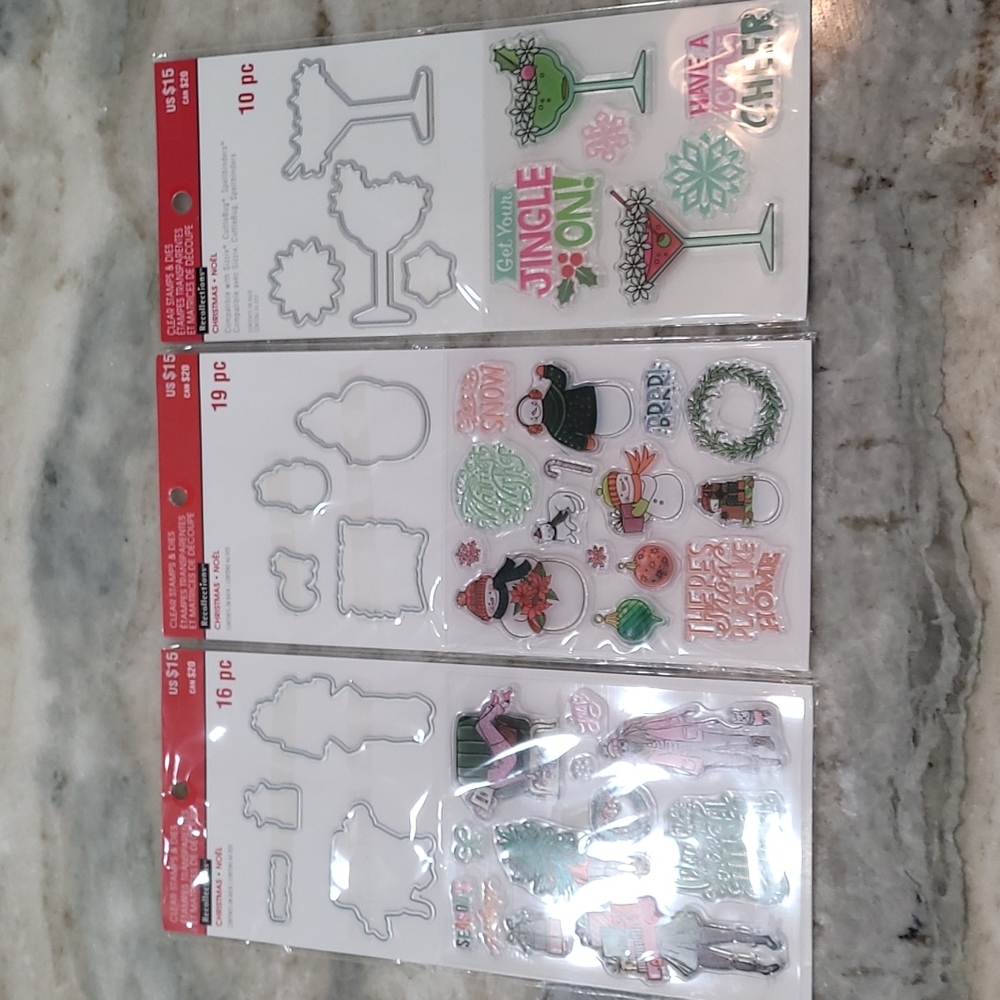 Christmas stamps and dies